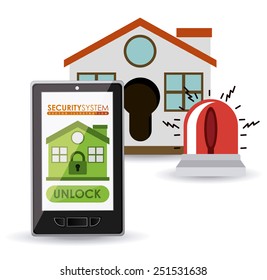 Security design over white background, vector illustration.