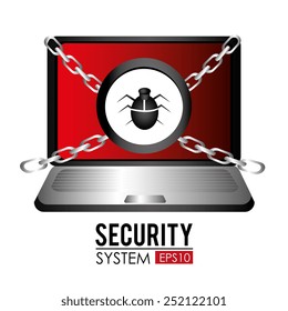 Security design over white background, vector illustration.