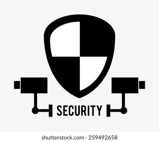 Security design over white background, vector illustration.