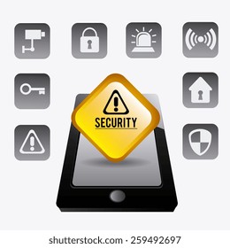 Security design over white background, vector illustration.
