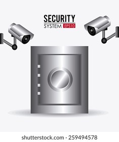 Security design over white background, vector illustration.