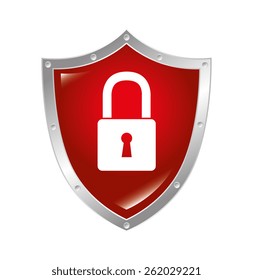 Security design over white background, vector illustration.