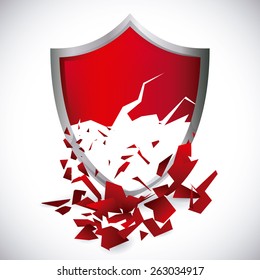 Security design over white background, vector illustration.