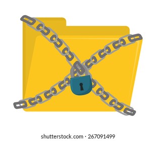 Security design over white background, vector illustration.