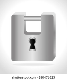 Security design over white background, vector illustration.