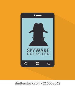 Security design over yellow background, vector illustration