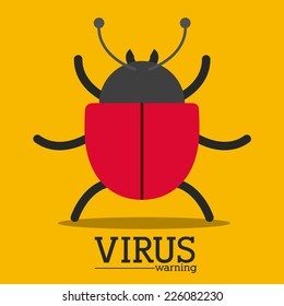 Security design over yellow background, vector illustration