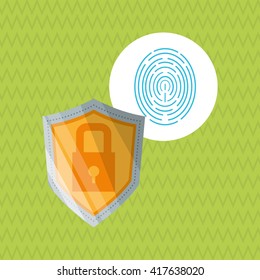 Security design. Protection icon. Colorful illustration