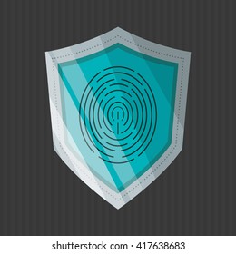 Security design. Protection icon. Colorful illustration