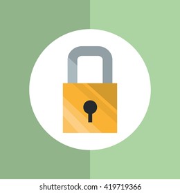 Security design. Protection icon. Colorful illustration