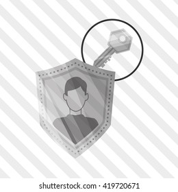 Security design. Protection icon. Colorful illustration