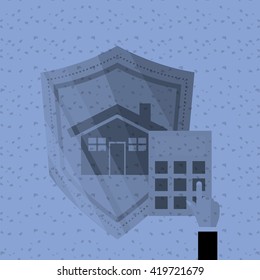 Security design. Protection icon. Colorful illustration