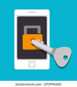 Security digital design, vector illustration.