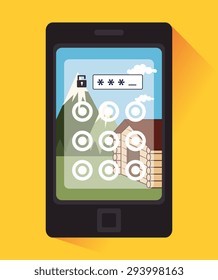 Security digital design, vector illustration.
