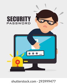 Security digital design, vector illustration.