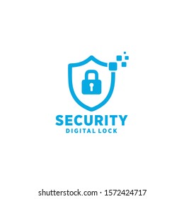security Digital Lock Logo template