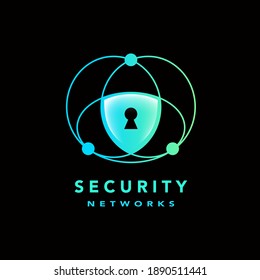 Ilustración del logotipo de redes digitales de seguridad