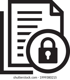 Security Document Icon Vector. Report Vector Icon.