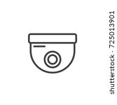 Security dome camera line icon, outline vector sign, linear style pictogram isolated on white. Symbol, logo illustration. Editable stroke