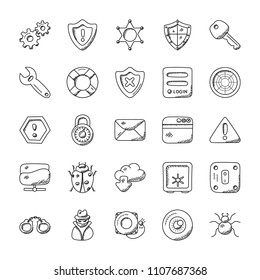 
Security Doodle Icon Pack
