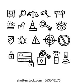 security doodles icon.vector illustration.