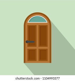 Security door icon. Flat illustration of security door vector icon for web design