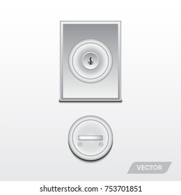 Security door knob, Modern design, Vector, Illustration.