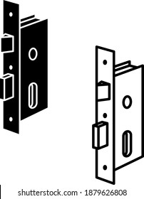Security Door Lock icon, vector