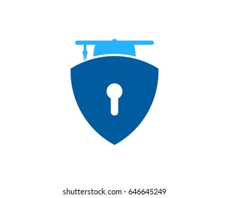 Security Education Lock Icon Logo Design Element