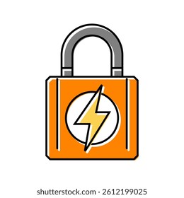 security electricity color icon vector. security electricity sign. isolated symbol illustration