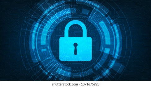 Security electronic on a dark blue background.