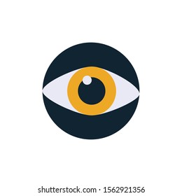 security eye flat style icon vector illustration design