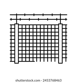 security fence line icon vector. security fence sign. isolated contour symbol black illustration