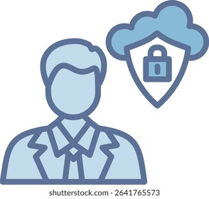 Security Filled Blue Tone Icon