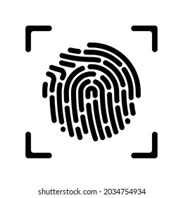 Security fingerprint authentication. Finger identity, technology biometric illustration. Fingerprint template.