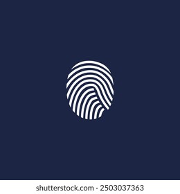 Diseño de Plantilla de Ilustración vectorial de logotipo de privacidad de protección de huellas dactilares de seguridad