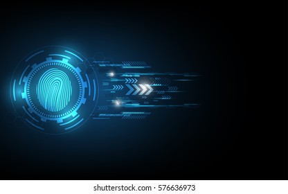 Security fingerprint scaner abstract Technology background concept