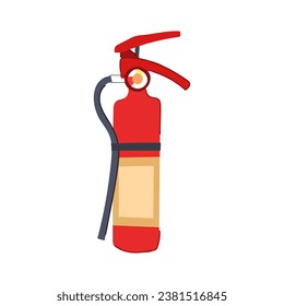 caricatura del extintor de incendios de seguridad. extinción de la seguridad, extinción roja, señal de extintor de incendios de seguridad de pulverización de equipos. ilustración vectorial de símbolo aislado