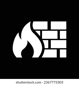 Security firewall icon. Simple illustration of security firewall vector icon for web design