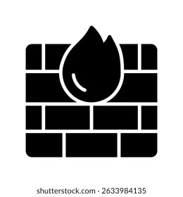 Security Firewall Vector for Web Protection Concept. Data safety illustration, cyber defense and firewall design