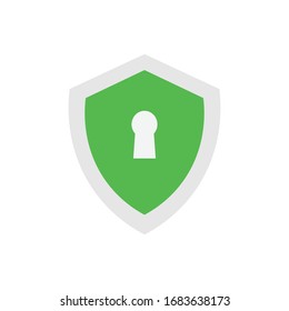 Seguridad con ilustración de icono plana