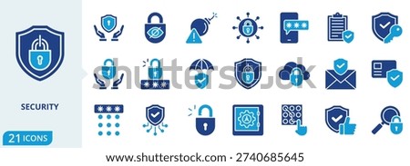 security flat icon pack collection of security, safety, protection, digital, privacy, technology, network, secure, online, safe icon