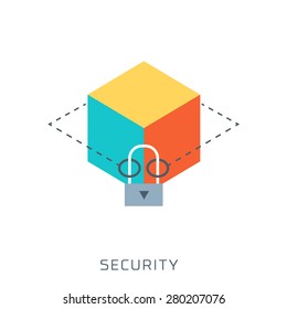 Security, flat style, colorful, vector icon for info graphics, websites, mobile and print  media.