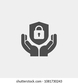 Security flat vector icon