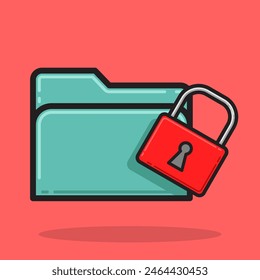icono de carpeta de seguridad, un lugar seguro para almacenar datos