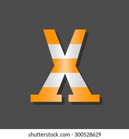 Security font, letter X
