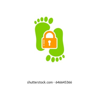 Security Foot Lock Icon Logo Design Element