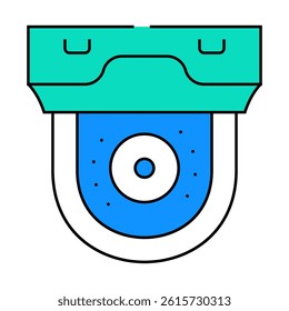 security gadget video camera line icon vector. security gadget video camera sign. isolated symbol illustration