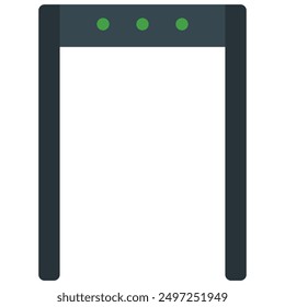 Icono de puerta de seguridad con estilo plano