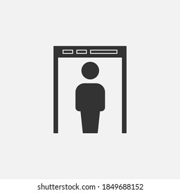 Security gate icon isolated on background. Detector symbol modern, simple, vector, icon for website design, mobile app, ui. Vector Illustration